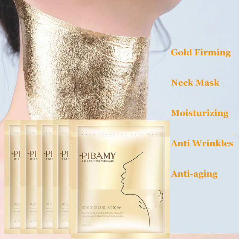 Skincare Omg - Золотая укрепляющая маска для шеи, увлажняющая,